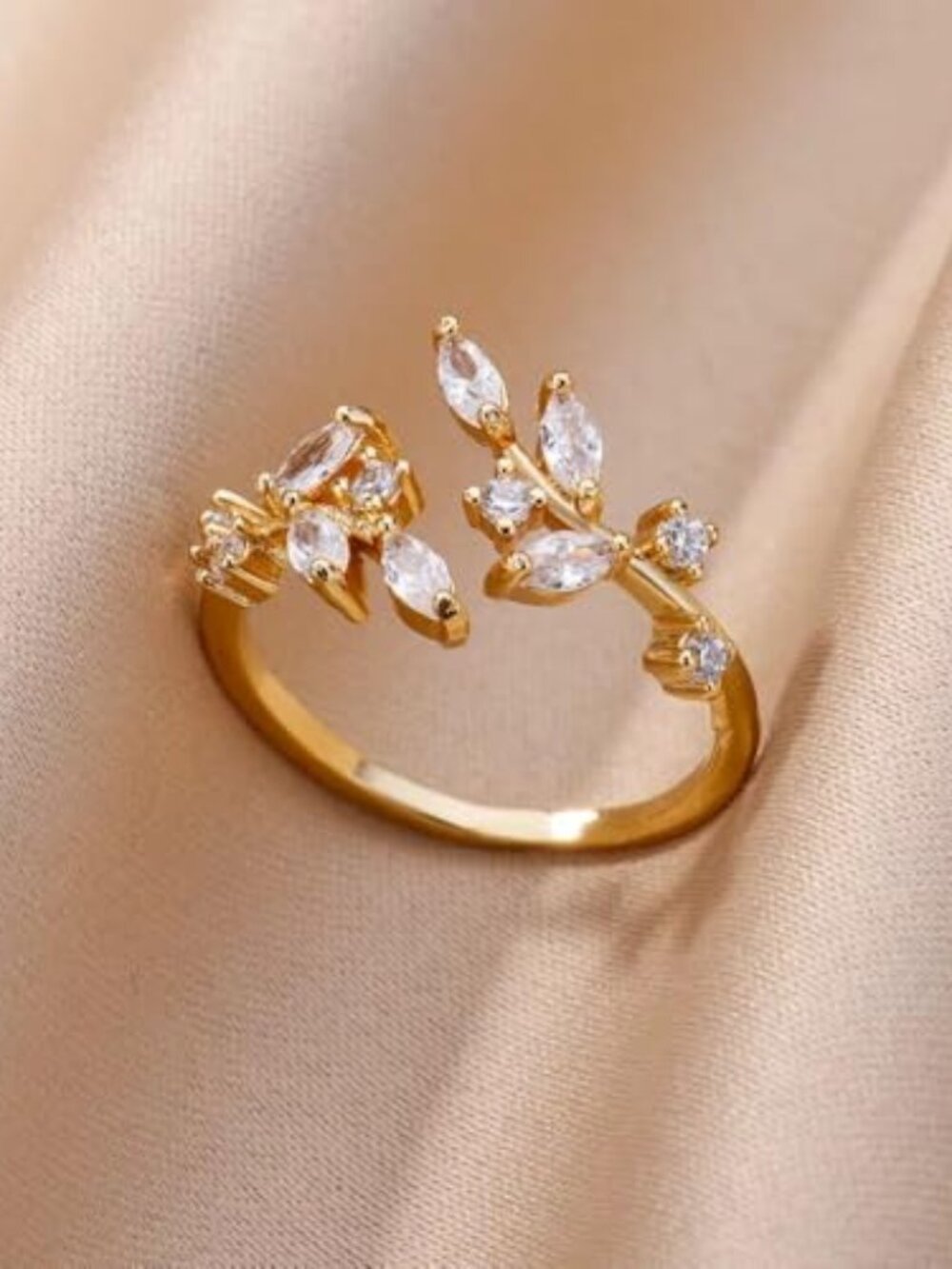 New - Rings for Women Adjustable Leaf Ring Dainty Stackable Rings for Women‎